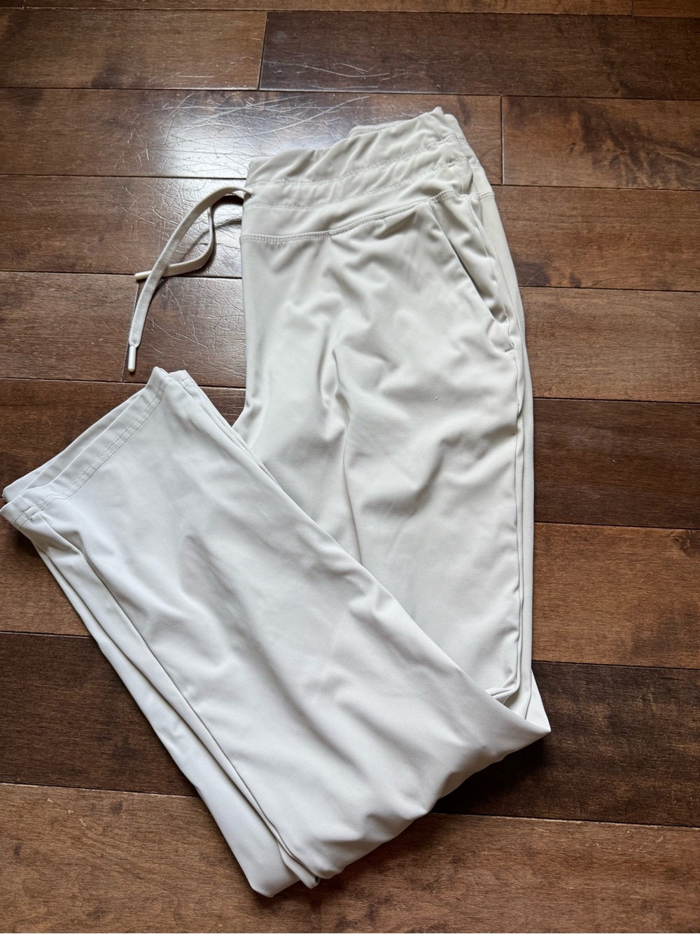 G Gradual Women’s Cream Drawstring Track Joggers